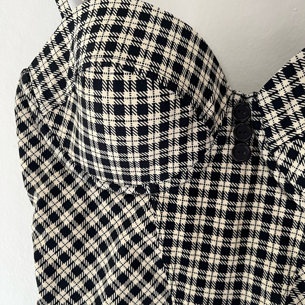 Plaid bralette style bodysuit by SkinnyDippers